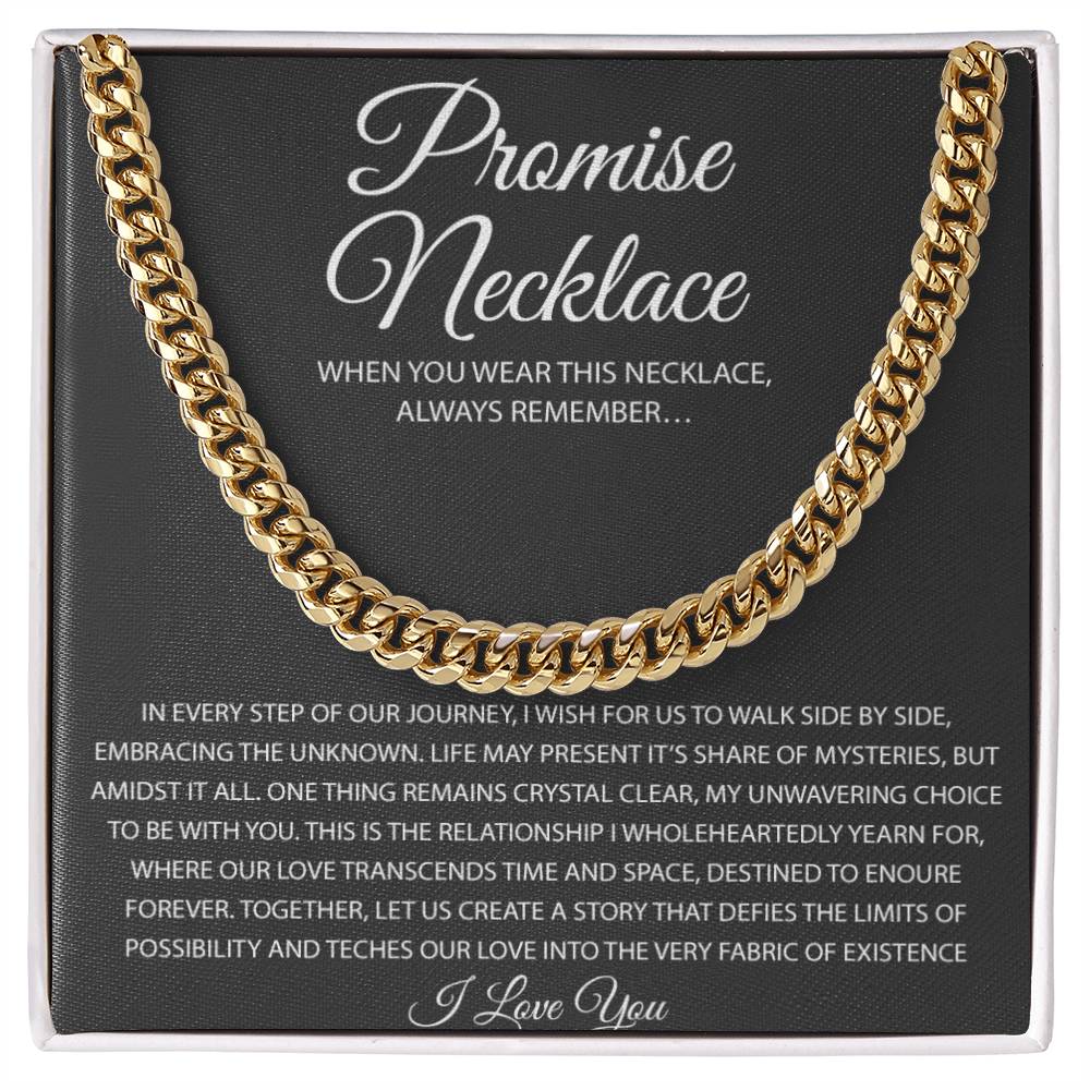 Promise Necklace Gift for Him, To My Man Cuban Chain Necklace, Anniversary Gift for Boyfriend 28_9