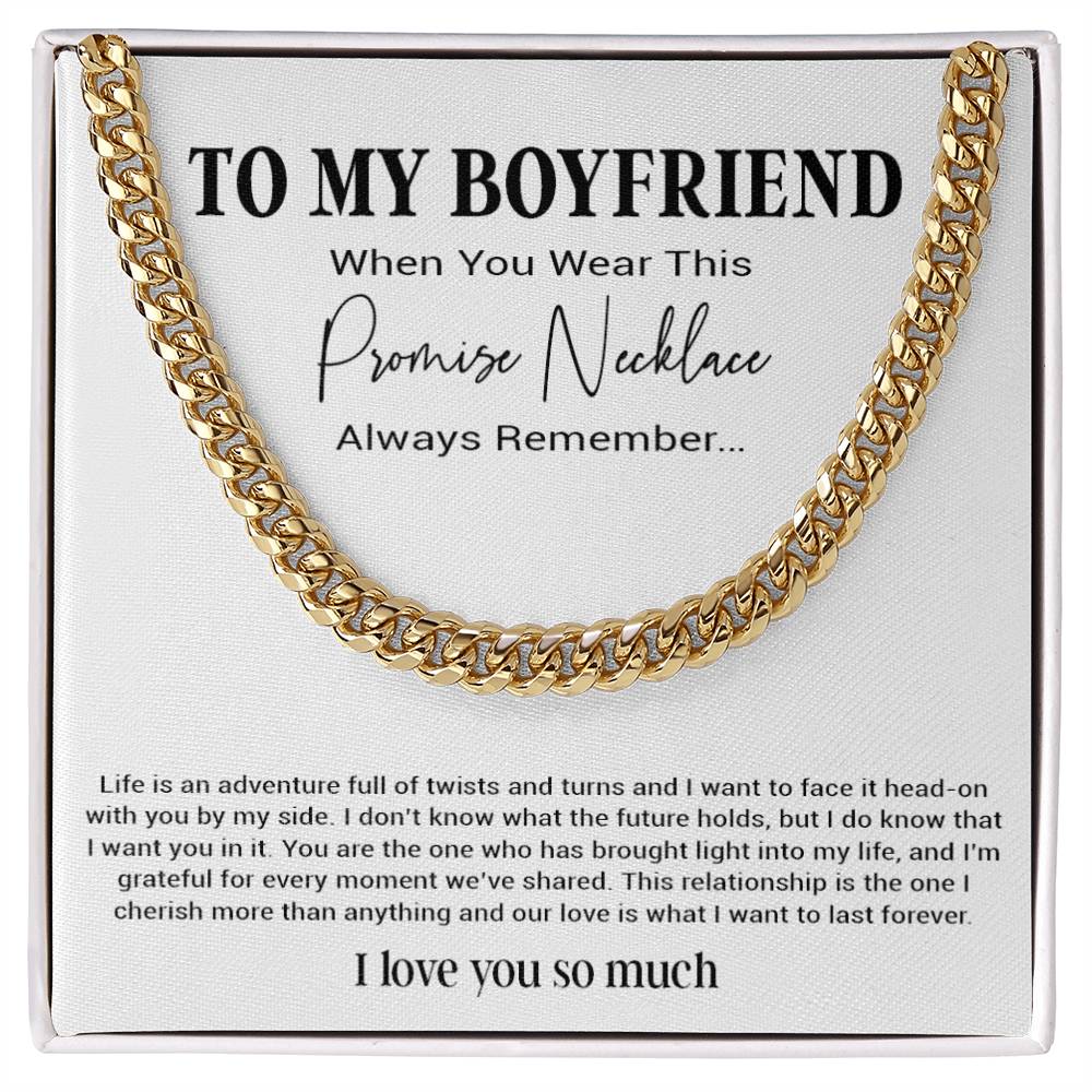 Promise Necklace For Him, Boyfriend Gift Birthday, Gift For Boyfriend Necklace