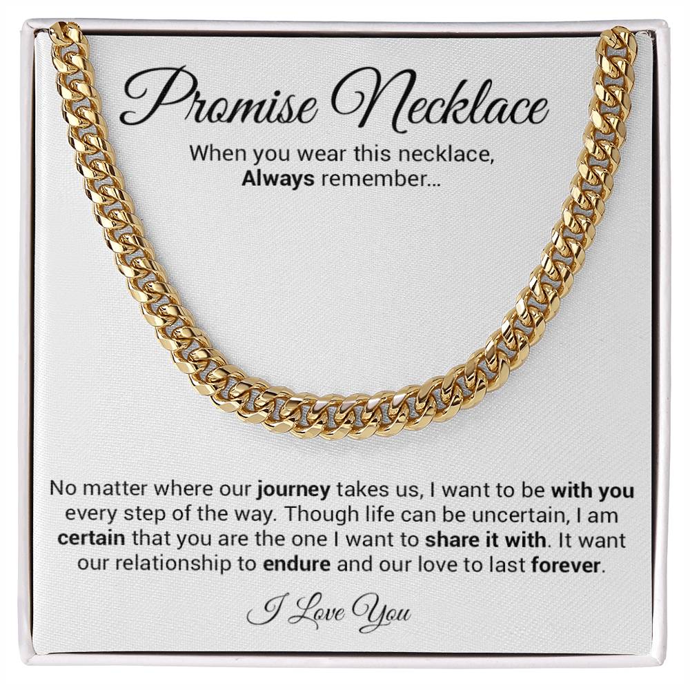Promise Necklace For Him, Promise Gifts For Him, Boyfriend Promise Necklace, Gift For Boyfriend