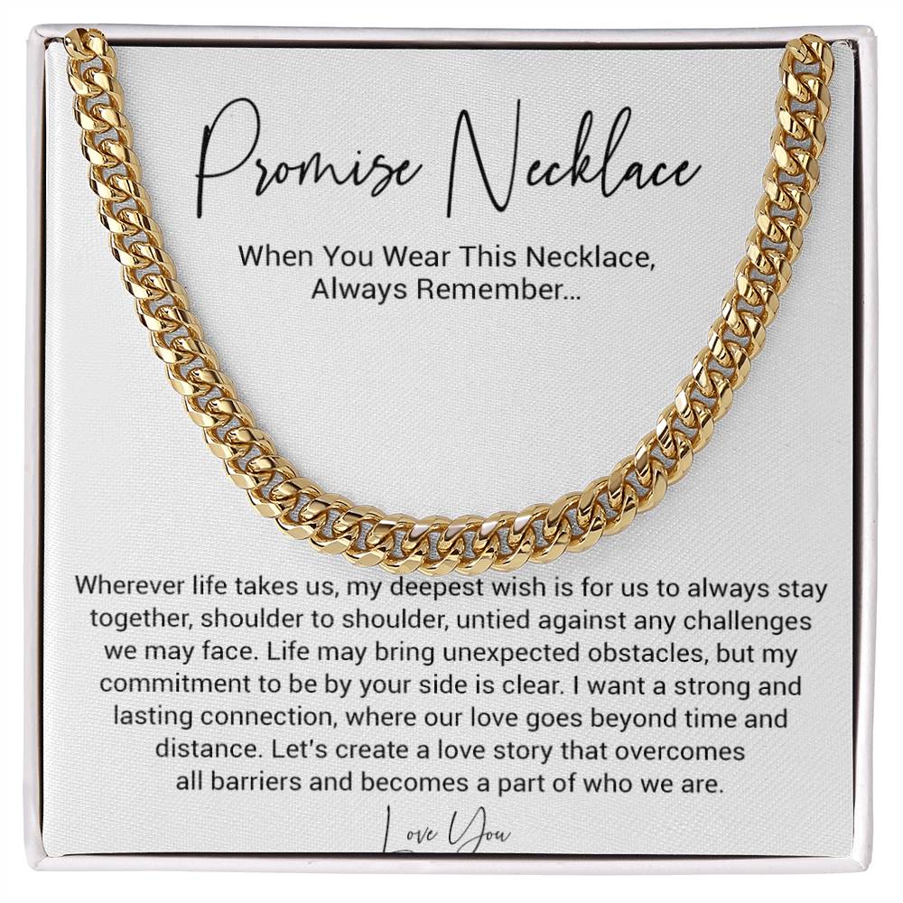 Promise Necklace Gift for Him, To My Man Cuban Chain Necklace, Anniversary Gift 2_10
