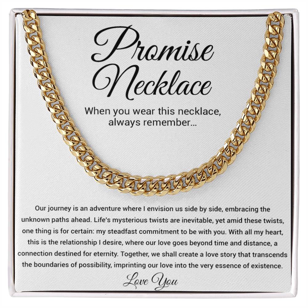 Promise Necklace Gift for Him, To My Man Cuban Chain Necklace, Anniversary Gift 3_10