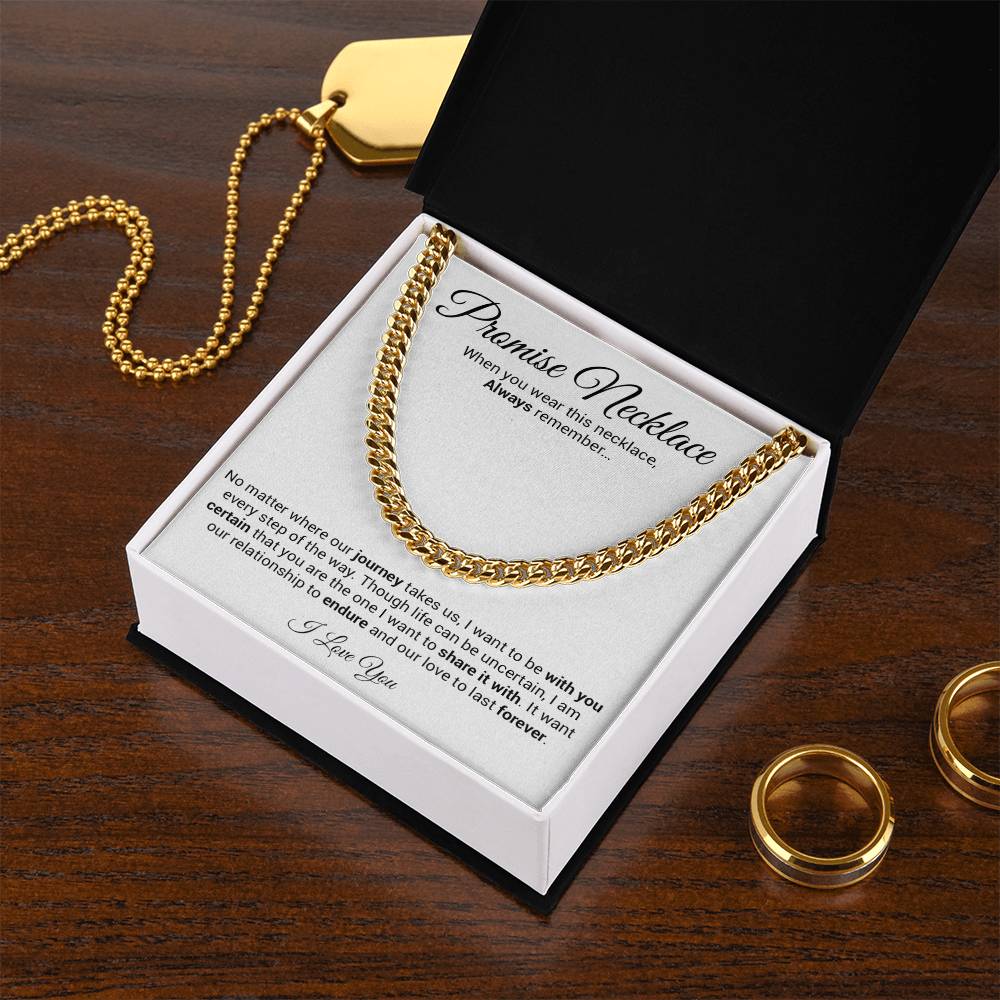 Promise Necklace For Him, Promise Gifts For Him, Boyfriend Promise Necklace, Gift For Boyfriend