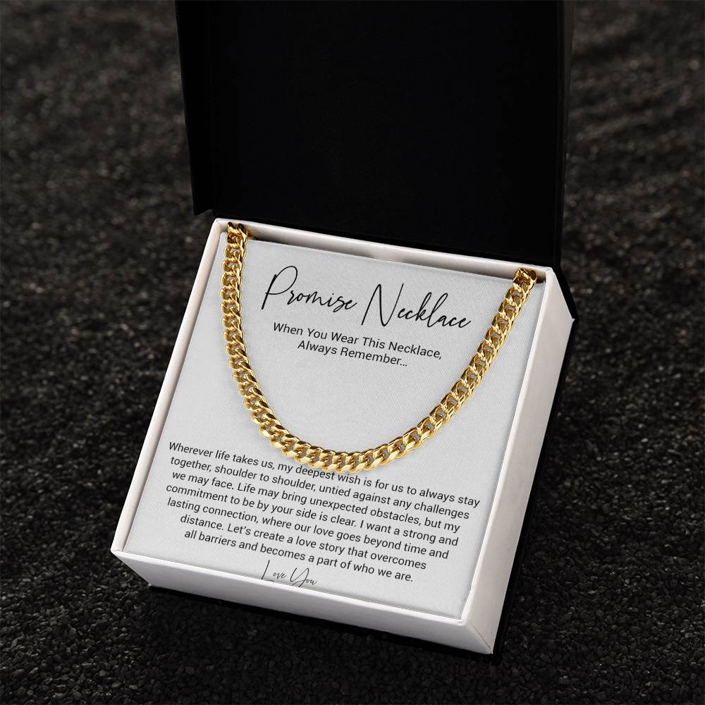 Promise Necklace Gift for Him, To My Man Cuban Chain Necklace, Anniversary Gift 2_10