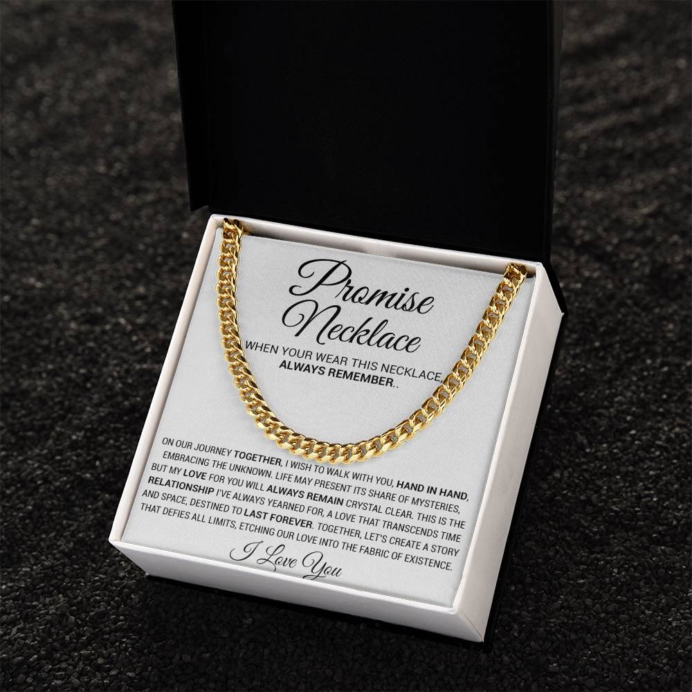 Promise Necklace Gift for Him, To My Man Cuban Chain Necklace, Anniversary Gift, Ideas for Boyfriend 11_11