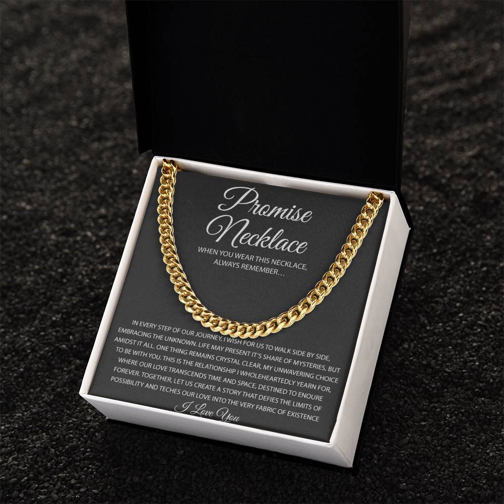 Promise Necklace Gift for Him, To My Man Cuban Chain Necklace, Anniversary Gift for Boyfriend 28_9