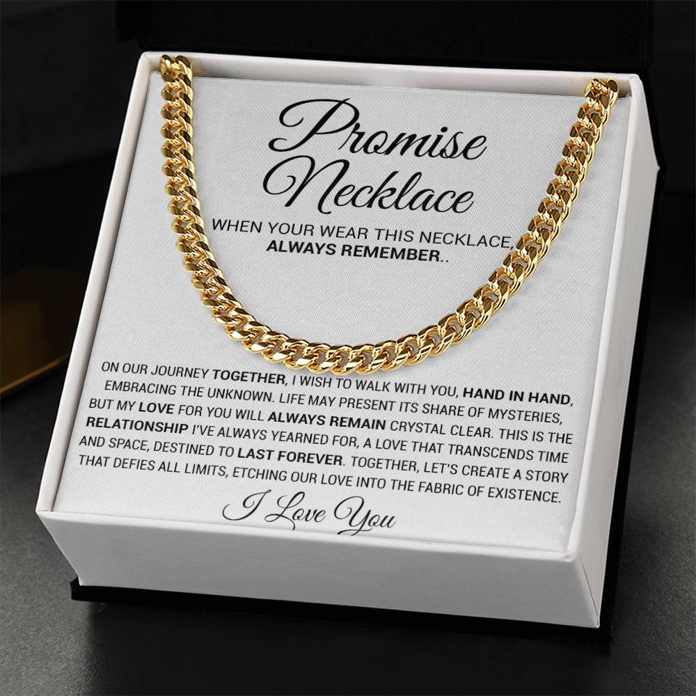 Promise Necklace Gift for Him, To My Man Cuban Chain Necklace, Anniversary Gift, Ideas for Boyfriend 11_11