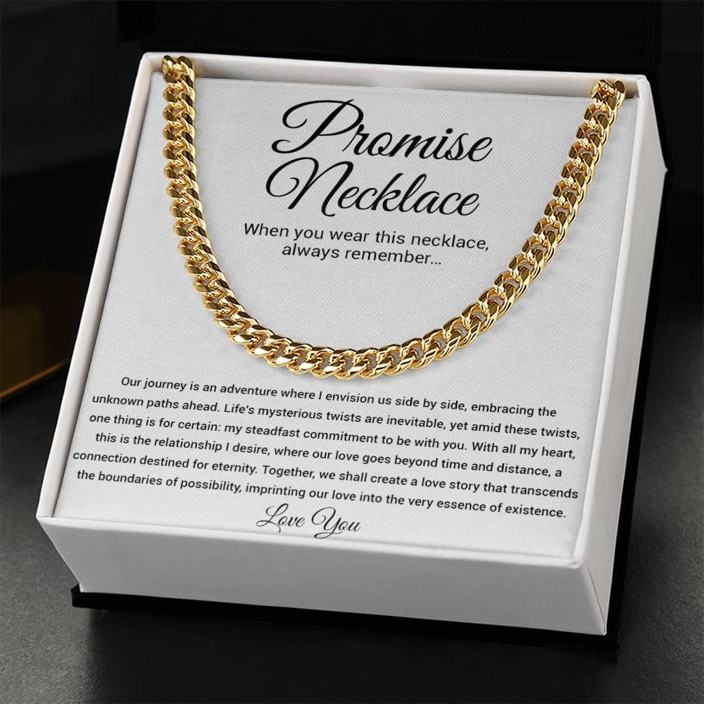 Promise Necklace Gift for Him, To My Man Cuban Chain Necklace, Anniversary Gift 3_10