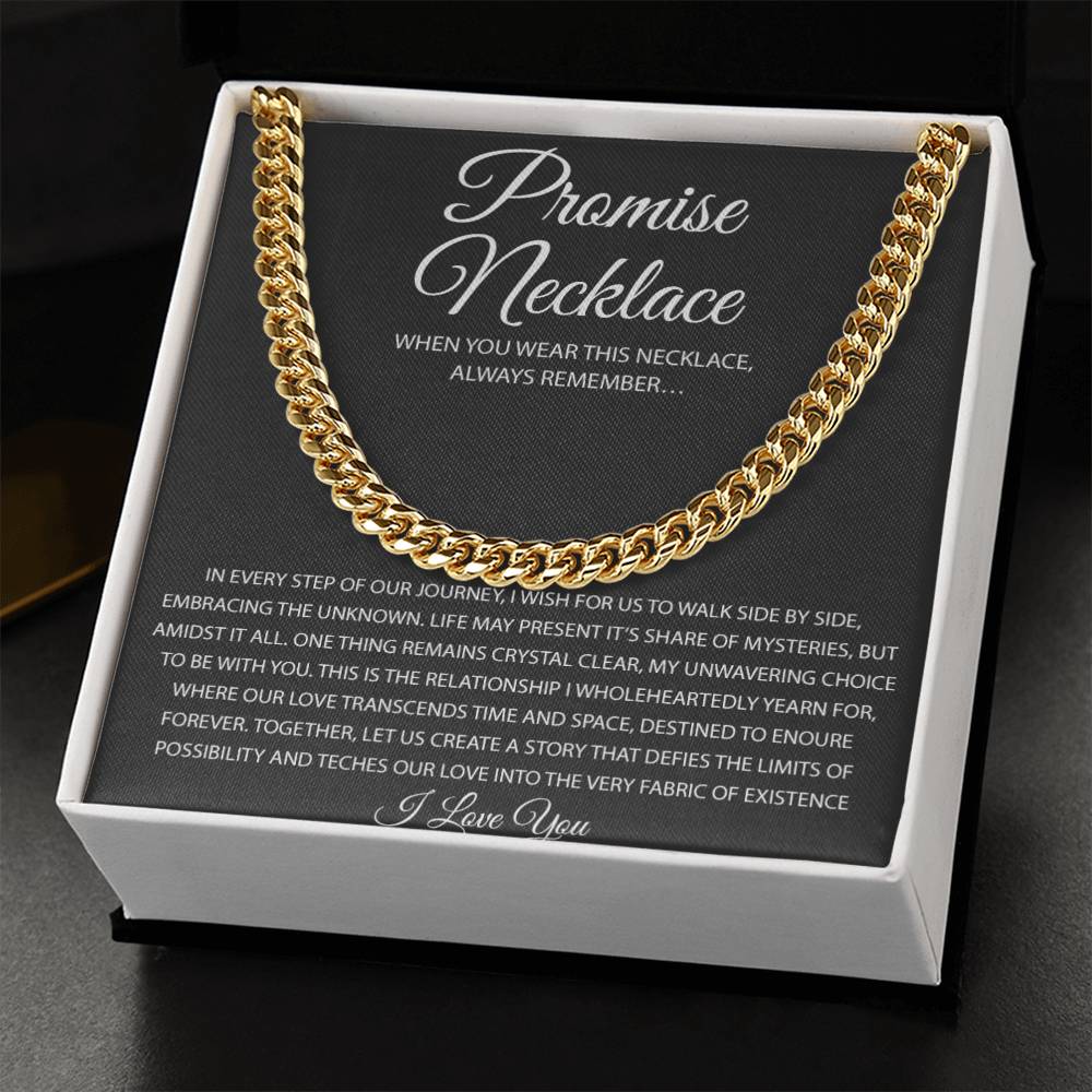 Promise Necklace Gift for Him, To My Man Cuban Chain Necklace, Anniversary Gift for Boyfriend 28_9