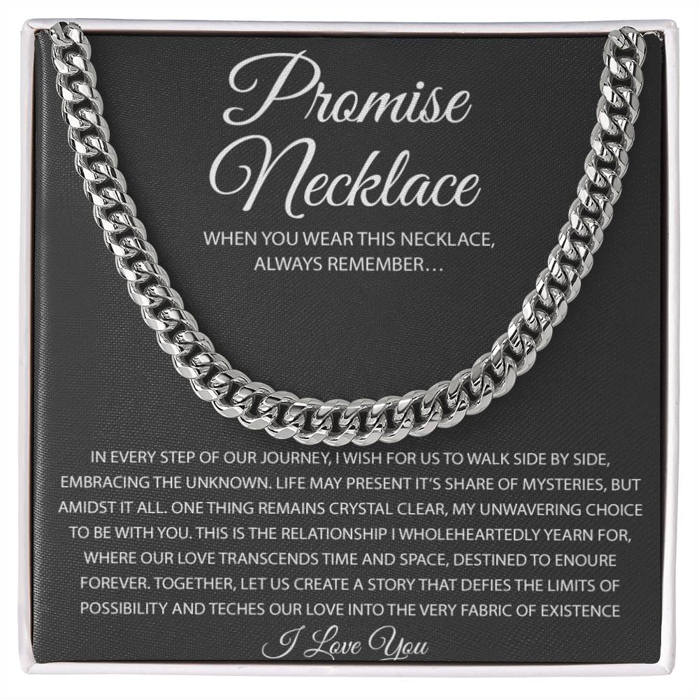 Promise Necklace Gift for Him, To My Man Cuban Chain Necklace, Anniversary Gift for Boyfriend 28_9