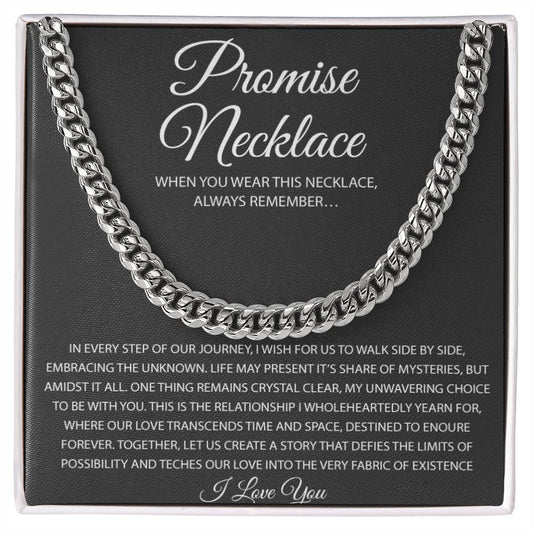 Promise Necklace Gift for Him, To My Man Cuban Chain Necklace, Anniversary Gift for Boyfriend 28_9