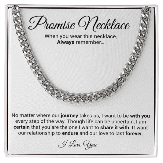 Promise Necklace For Him, Promise Gifts For Him, Boyfriend Promise Necklace, Gift For Boyfriend