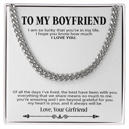 To My Boyfriend Necklace, Boyfriend Anniversary Gift, Boyfriend Birthday Gift, Boyfriend Christmas Gift