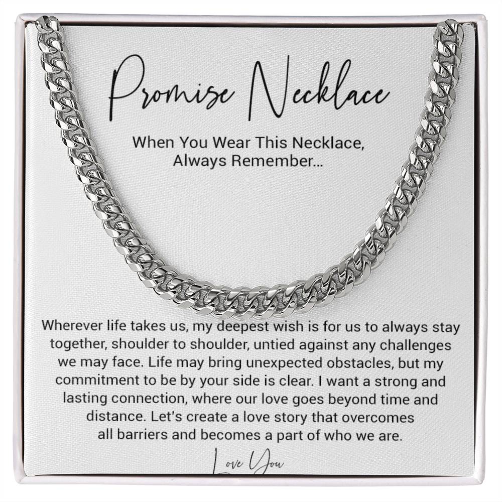 Promise Necklace Gift for Him, To My Man Cuban Chain Necklace, Anniversary Gift 2_10