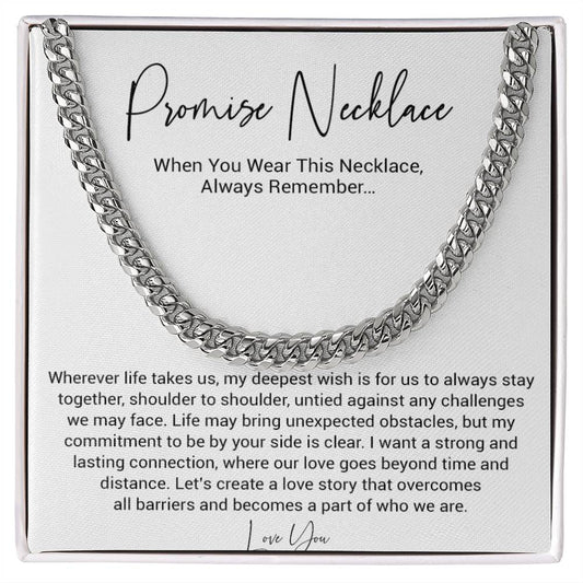 Promise Necklace Gift for Him, To My Man Cuban Chain Necklace, Anniversary Gift 2_10