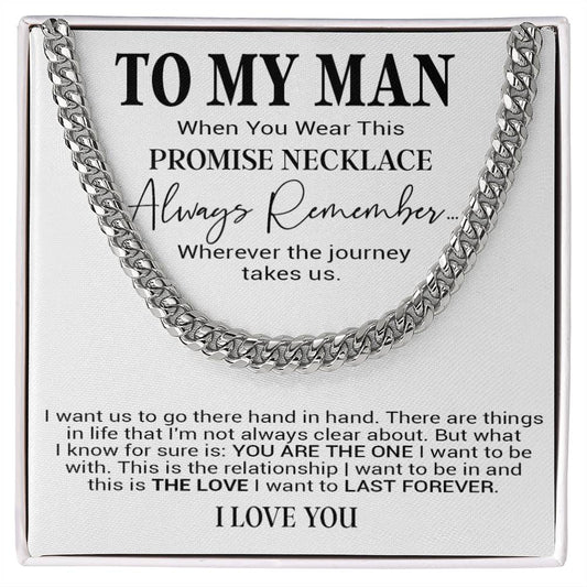 To My Man Cuban Chain Necklace, Romantic Gift for Him, Anniversary Birthday Christmas Gift 31_10