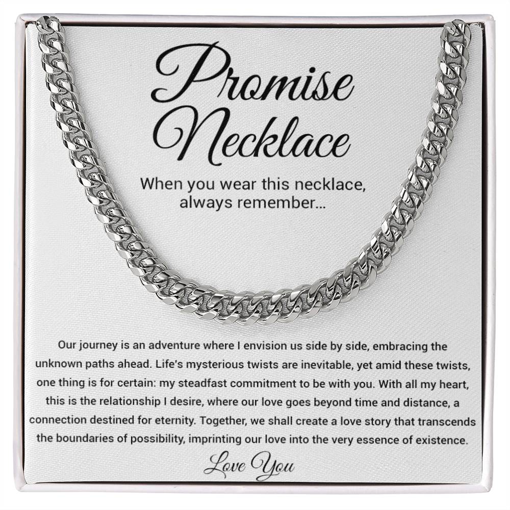 Promise Necklace Gift for Him, To My Man Cuban Chain Necklace, Anniversary Gift 3_10