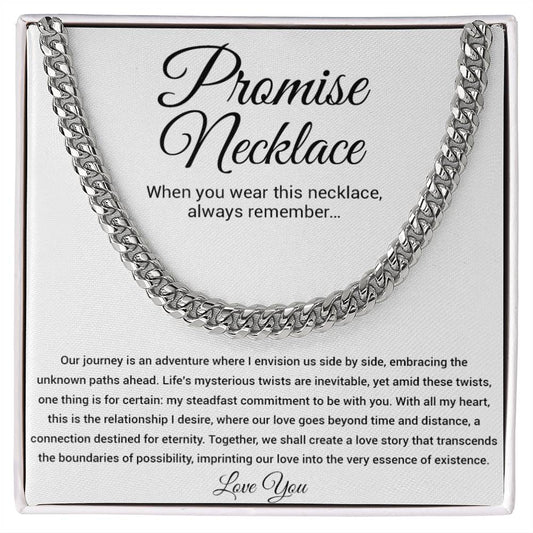 Promise Necklace Gift for Him, To My Man Cuban Chain Necklace, Anniversary Gift 3_10