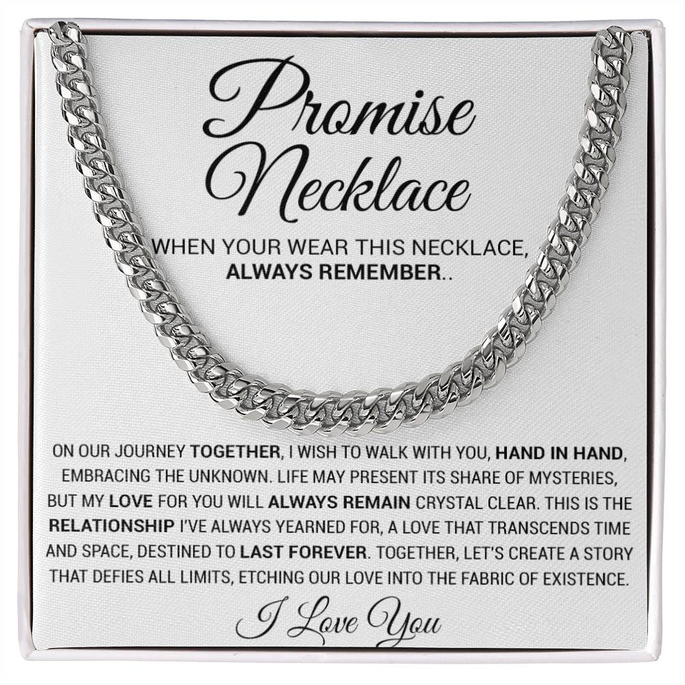 Promise Necklace Gift for Him, To My Man Cuban Chain Necklace, Anniversary Gift, Ideas for Boyfriend 11_11