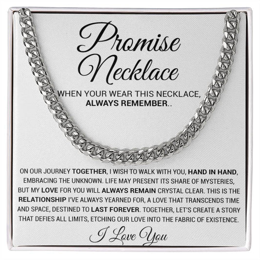 Promise Necklace Gift for Him, To My Man Cuban Chain Necklace, Anniversary Gift, Ideas for Boyfriend 11_11