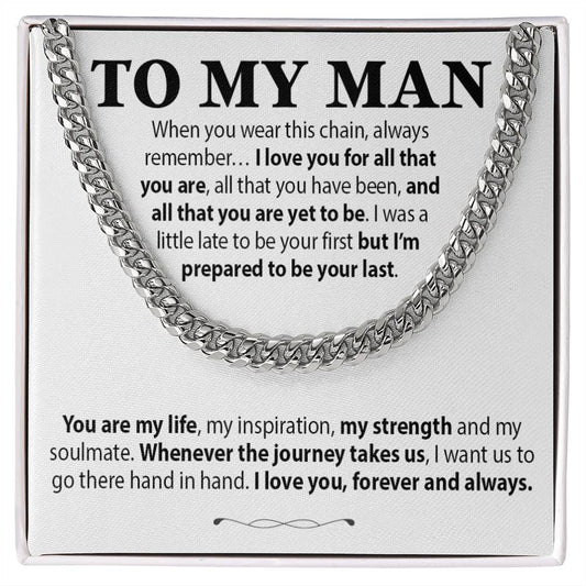 To My Man Cuban Chain Necklace, Gift for Him, Anniversary Birthday Christmas 13_10