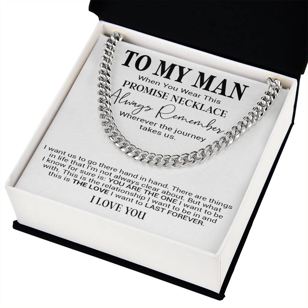 To My Man Cuban Chain Necklace, Romantic Gift for Him, Anniversary Birthday Christmas Gift 31_10