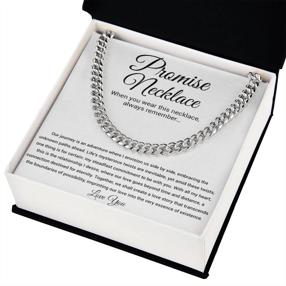Promise Necklace Gift for Him, To My Man Cuban Chain Necklace, Anniversary Gift 3_10