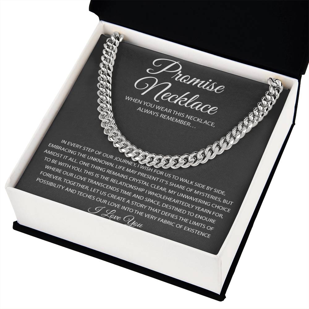 Promise Necklace Gift for Him, To My Man Cuban Chain Necklace, Anniversary Gift for Boyfriend 28_9