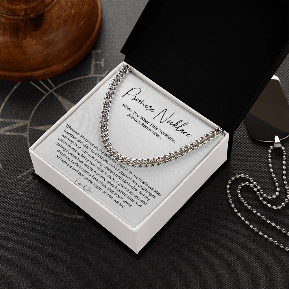 Promise Necklace Gift for Him, To My Man Cuban Chain Necklace, Anniversary Gift 2_10
