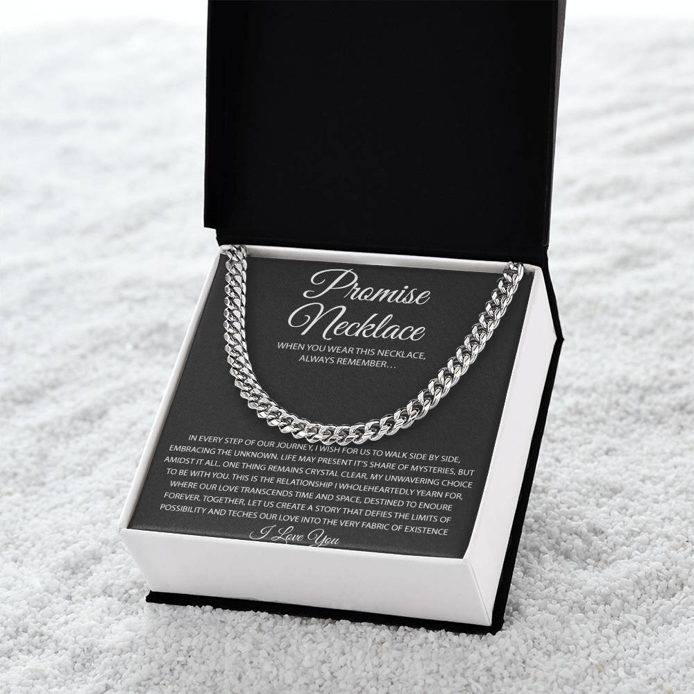Promise Necklace Gift for Him, To My Man Cuban Chain Necklace, Anniversary Gift for Boyfriend 28_9