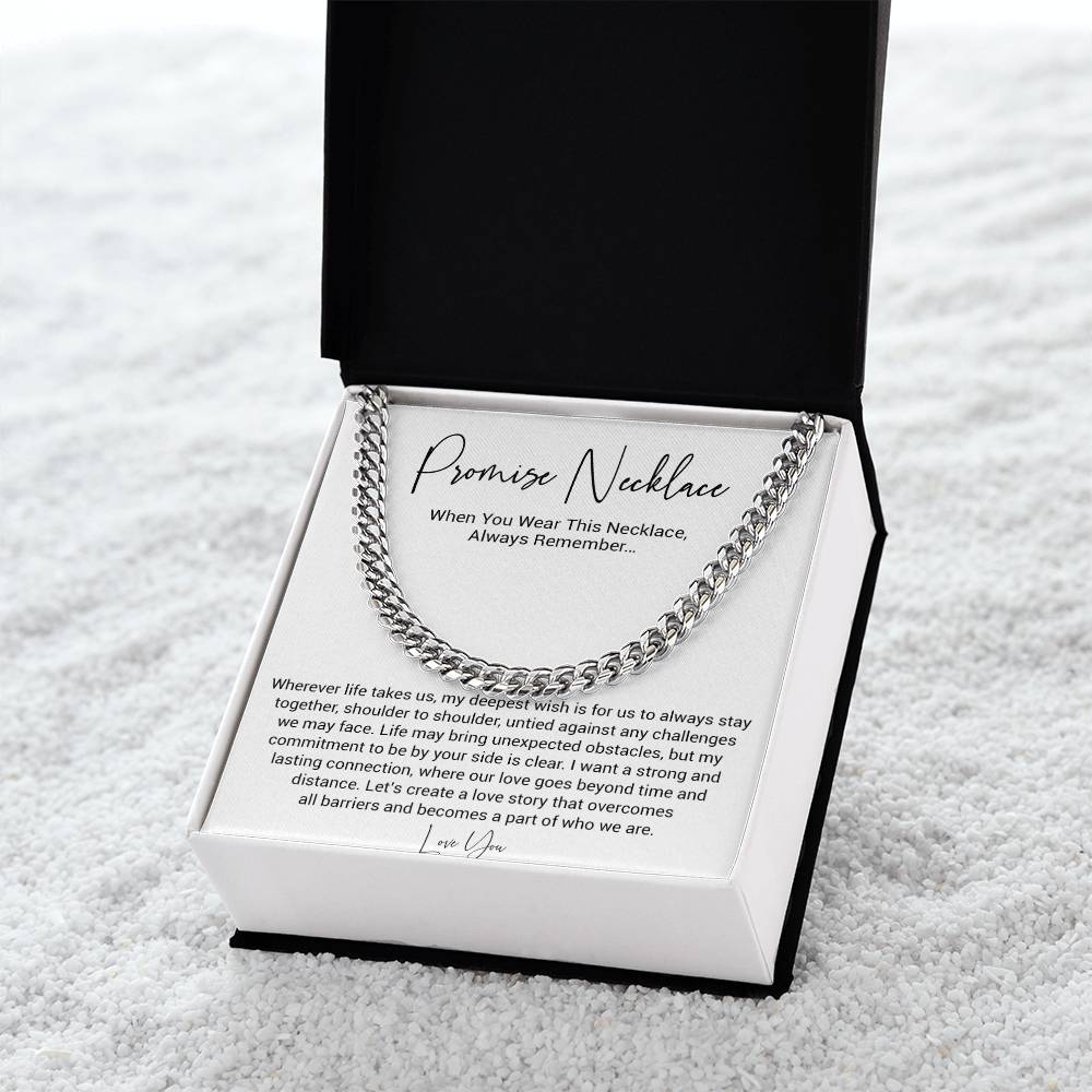 Promise Necklace Gift for Him, To My Man Cuban Chain Necklace, Anniversary Gift 2_10