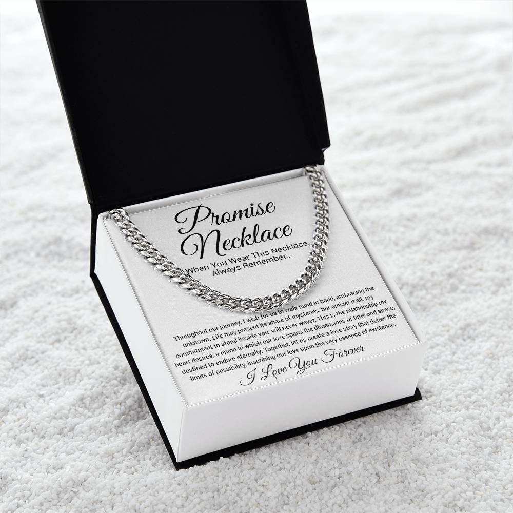 Promise Necklace Gift for Him, To My Man Cuban Chain Necklace, Anniversary Gift 26_11