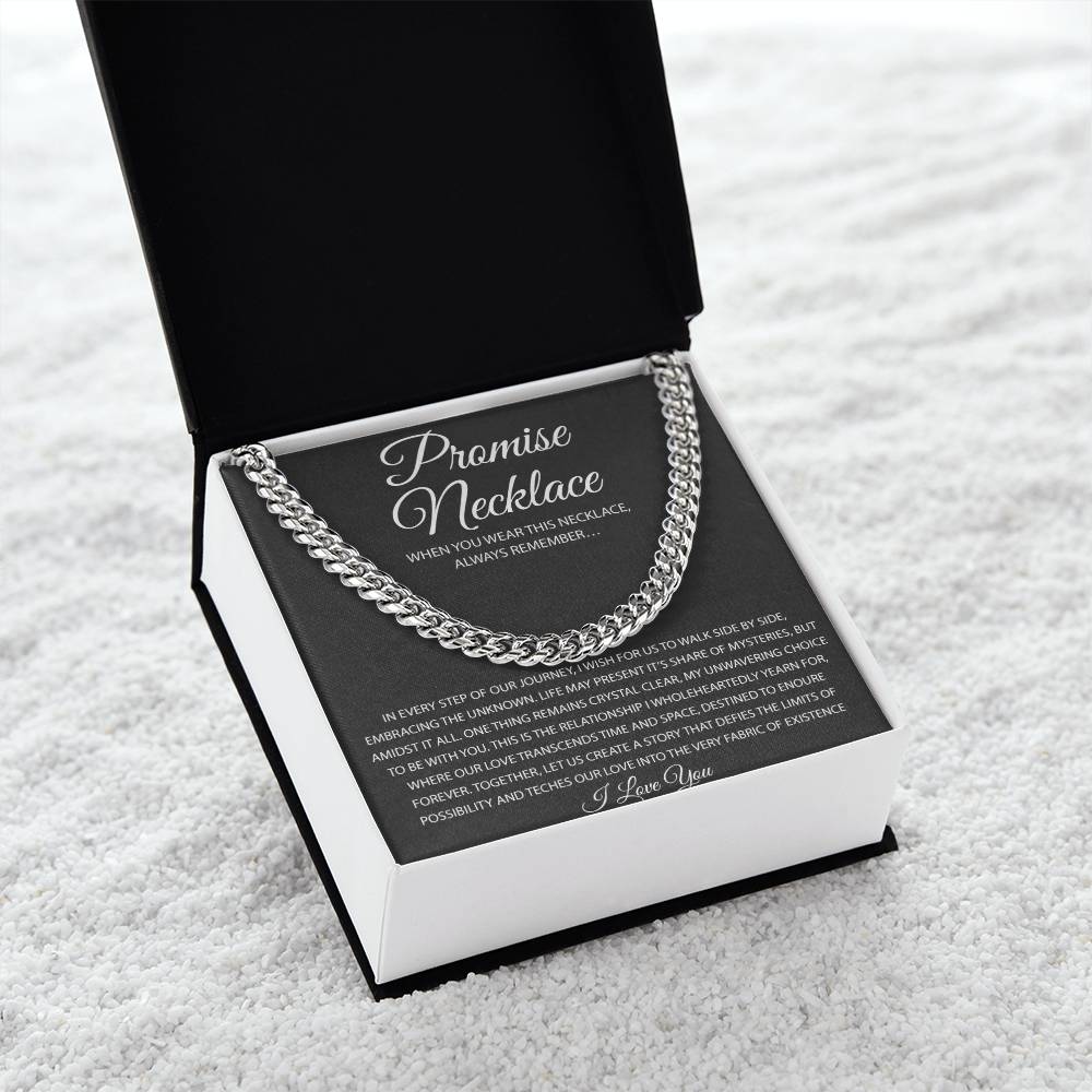 Promise Necklace Gift for Him, To My Man Cuban Chain Necklace, Anniversary Gift for Boyfriend 28_9