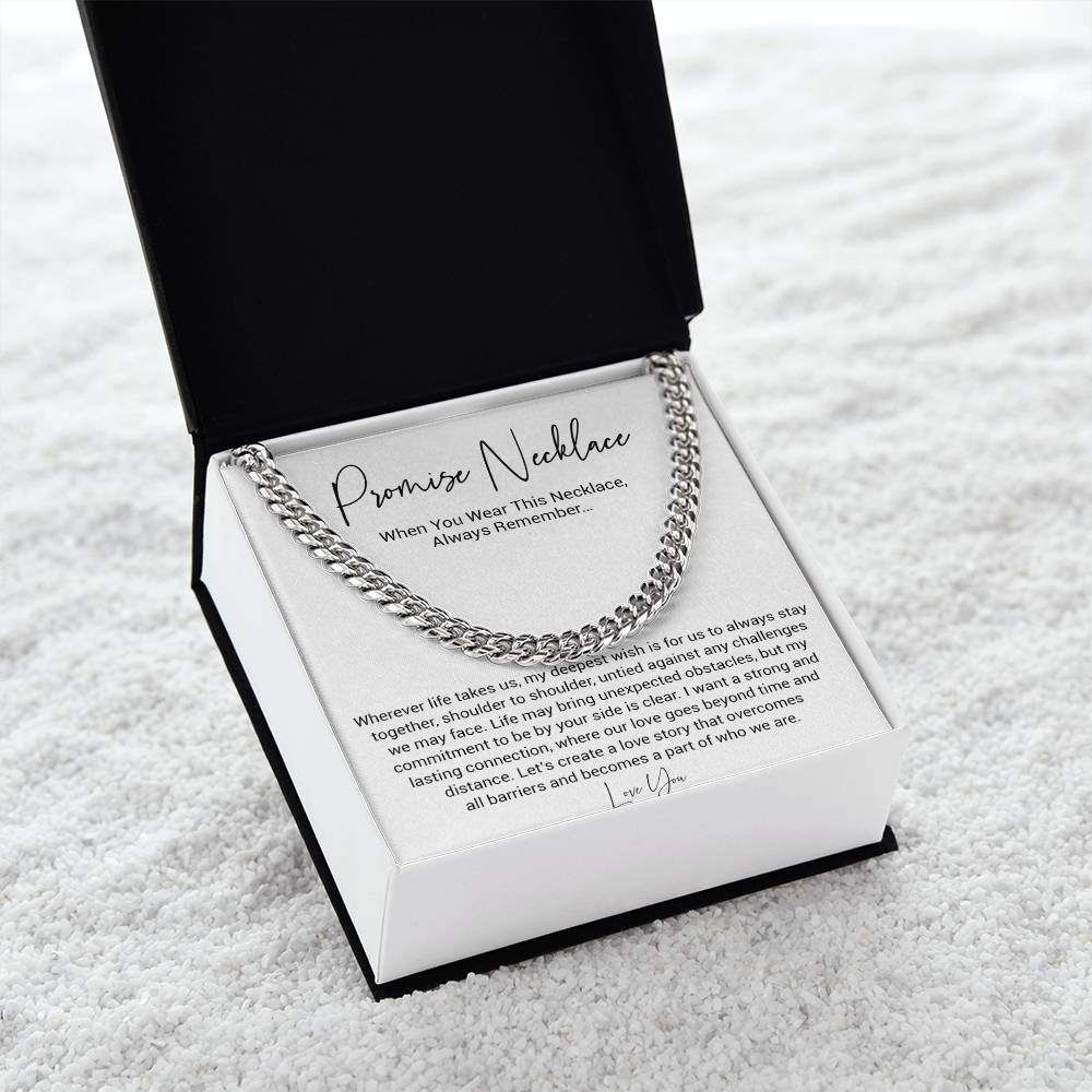 Promise Necklace Gift for Him, To My Man Cuban Chain Necklace, Anniversary Gift 2_10