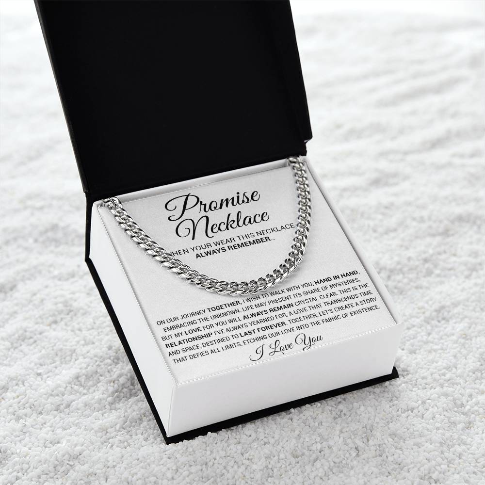 Promise Necklace Gift for Him, To My Man Cuban Chain Necklace, Anniversary Gift, Ideas for Boyfriend 11_11