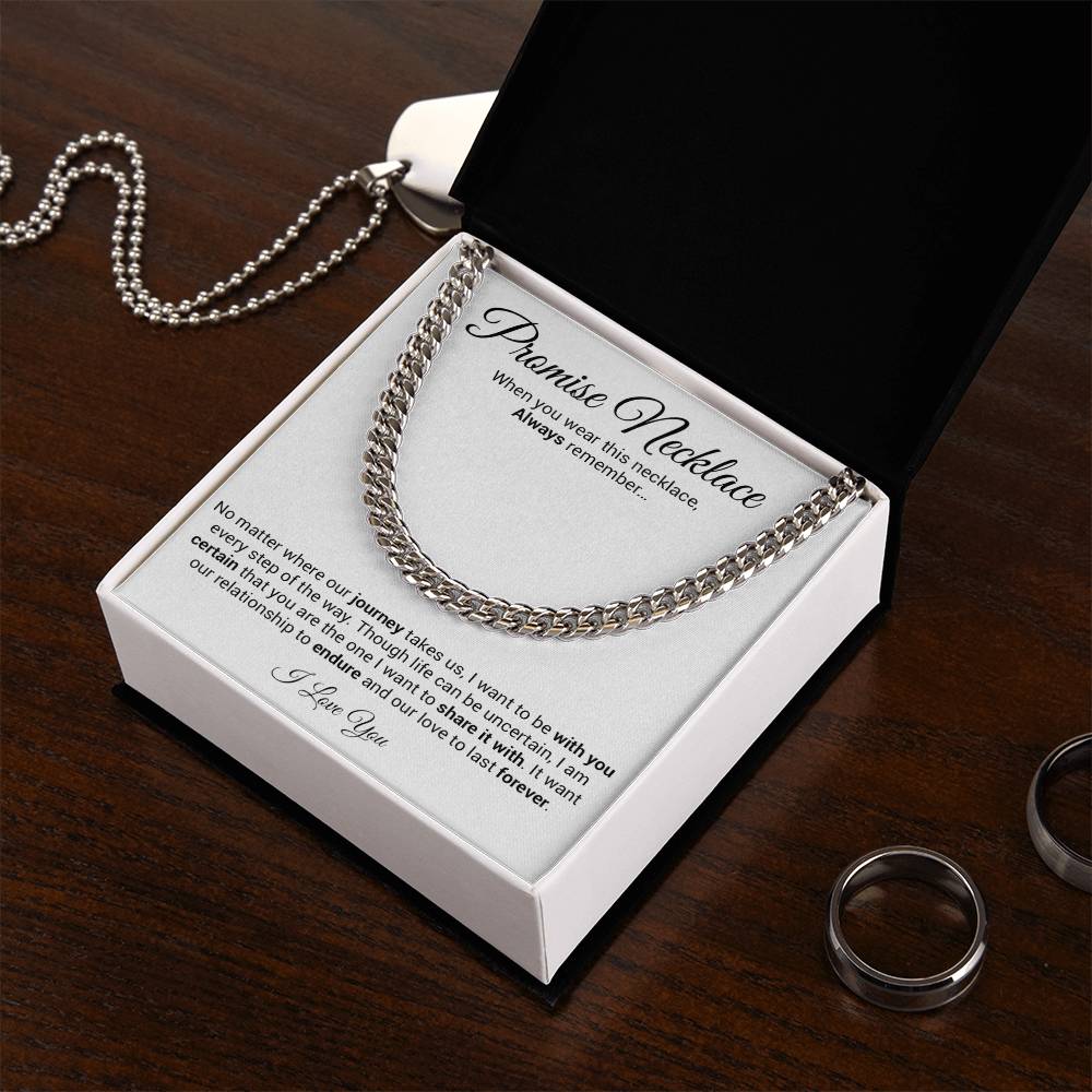 Promise Necklace For Him, Promise Gifts For Him, Boyfriend Promise Necklace, Gift For Boyfriend