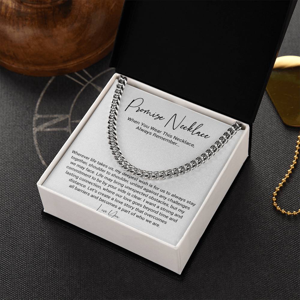 Promise Necklace Gift for Him, To My Man Cuban Chain Necklace, Anniversary Gift 2_10
