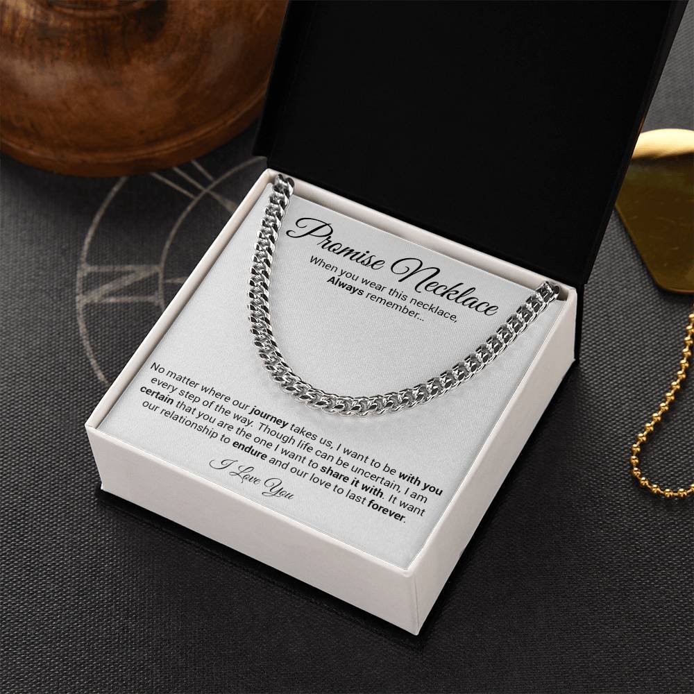 Promise Necklace For Him, Promise Gifts For Him, Boyfriend Promise Necklace, Gift For Boyfriend