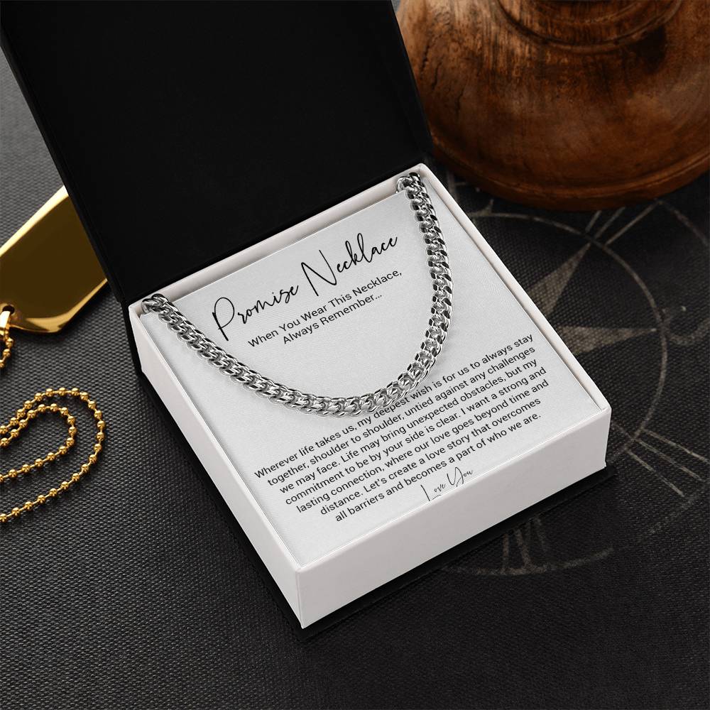 Promise Necklace Gift for Him, To My Man Cuban Chain Necklace, Anniversary Gift 2_10