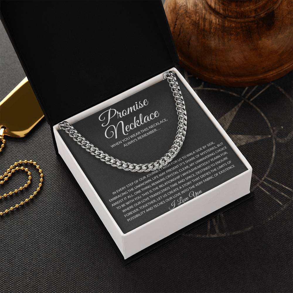 Promise Necklace Gift for Him, To My Man Cuban Chain Necklace, Anniversary Gift for Boyfriend 28_9