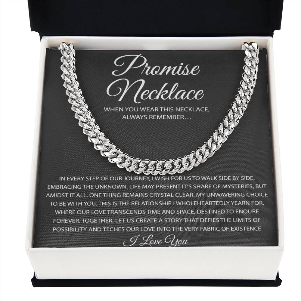 Promise Necklace Gift for Him, To My Man Cuban Chain Necklace, Anniversary Gift for Boyfriend 28_9