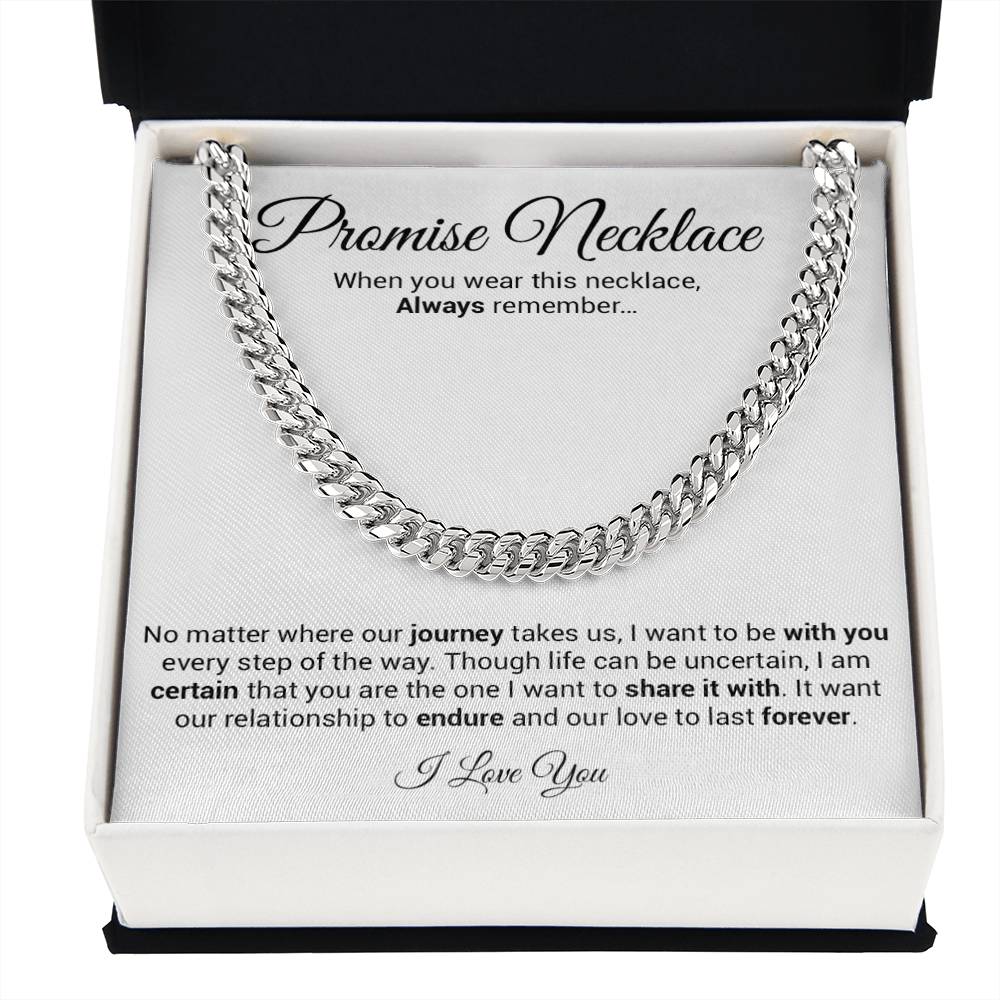 Promise Necklace For Him, Promise Gifts For Him, Boyfriend Promise Necklace, Gift For Boyfriend