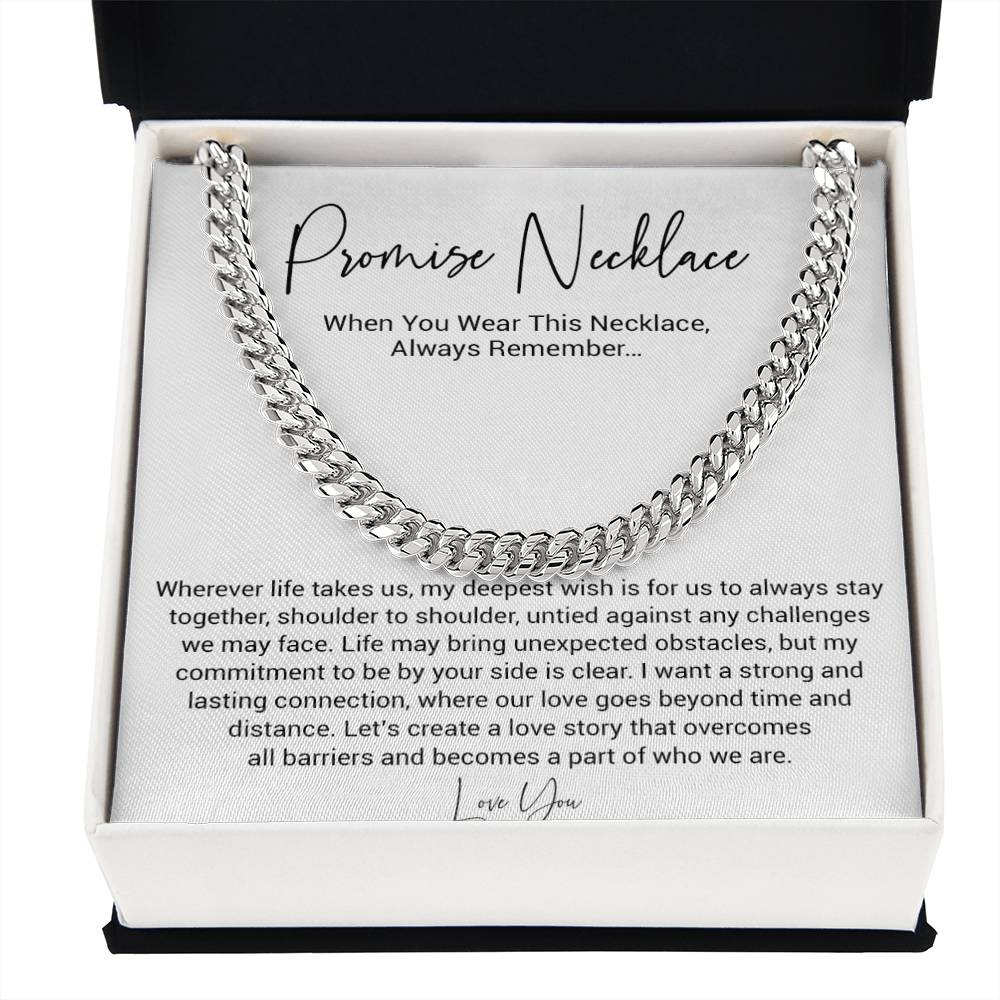 Promise Necklace Gift for Him, To My Man Cuban Chain Necklace, Anniversary Gift 2_10