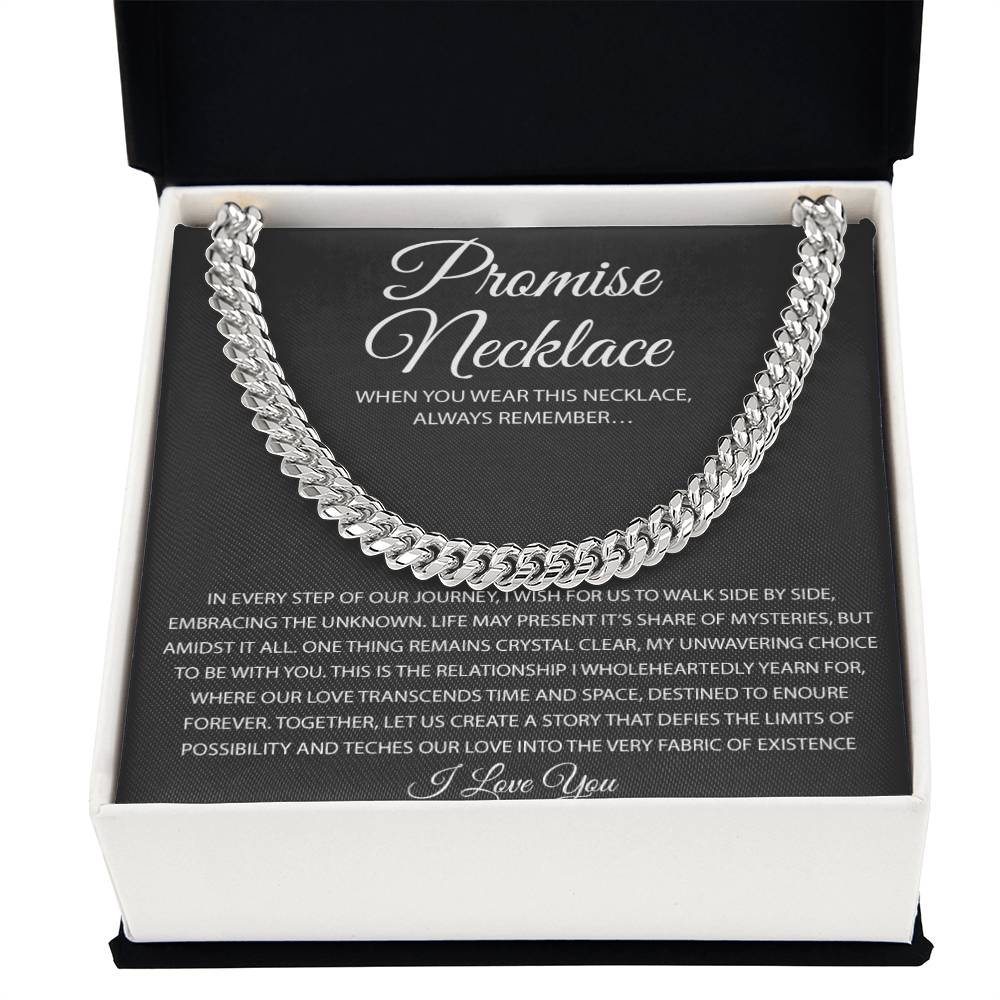 Promise Necklace Gift for Him, To My Man Cuban Chain Necklace, Anniversary Gift for Boyfriend 28_9