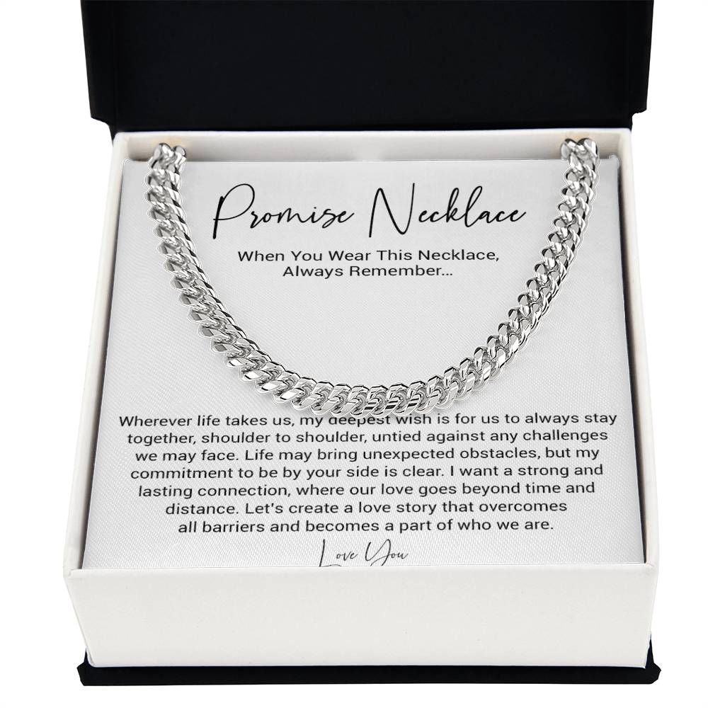 Promise Necklace Gift for Him, To My Man Cuban Chain Necklace, Anniversary Gift 2_10