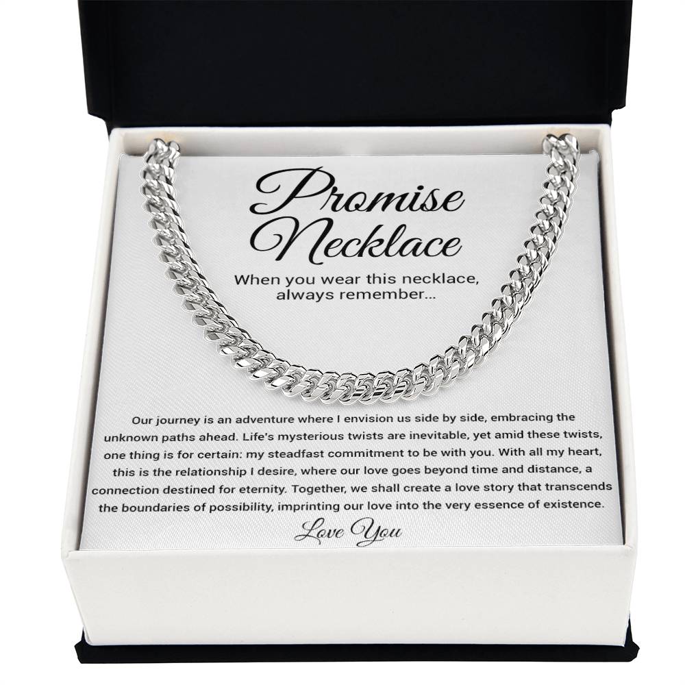 Promise Necklace Gift for Him, To My Man Cuban Chain Necklace, Anniversary Gift 3_10