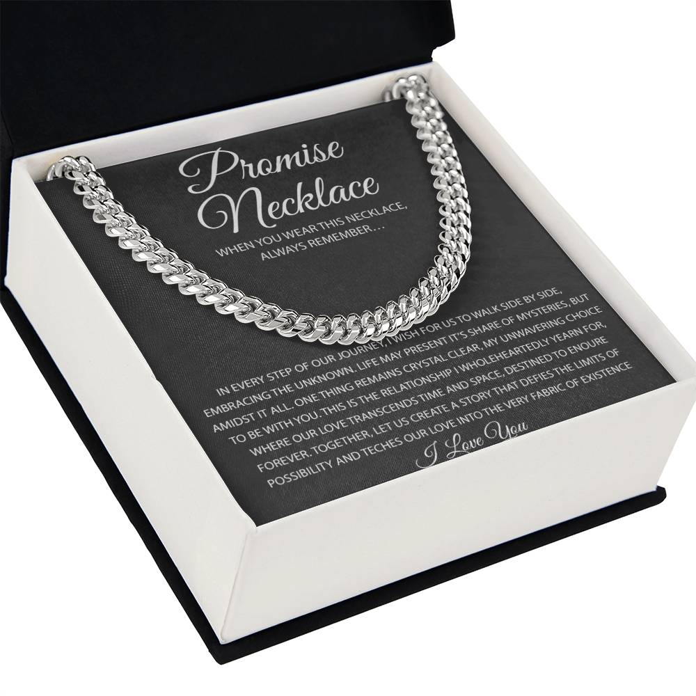 Promise Necklace Gift for Him, To My Man Cuban Chain Necklace, Anniversary Gift for Boyfriend 28_9