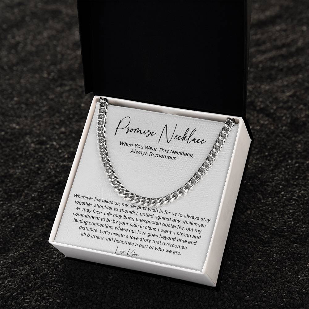 Promise Necklace Gift for Him, To My Man Cuban Chain Necklace, Anniversary Gift 2_10