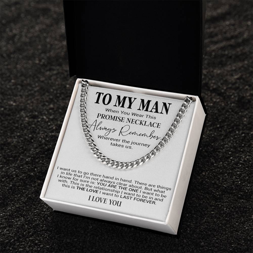 To My Man Cuban Chain Necklace, Romantic Gift for Him, Anniversary Birthday Christmas Gift 31_10