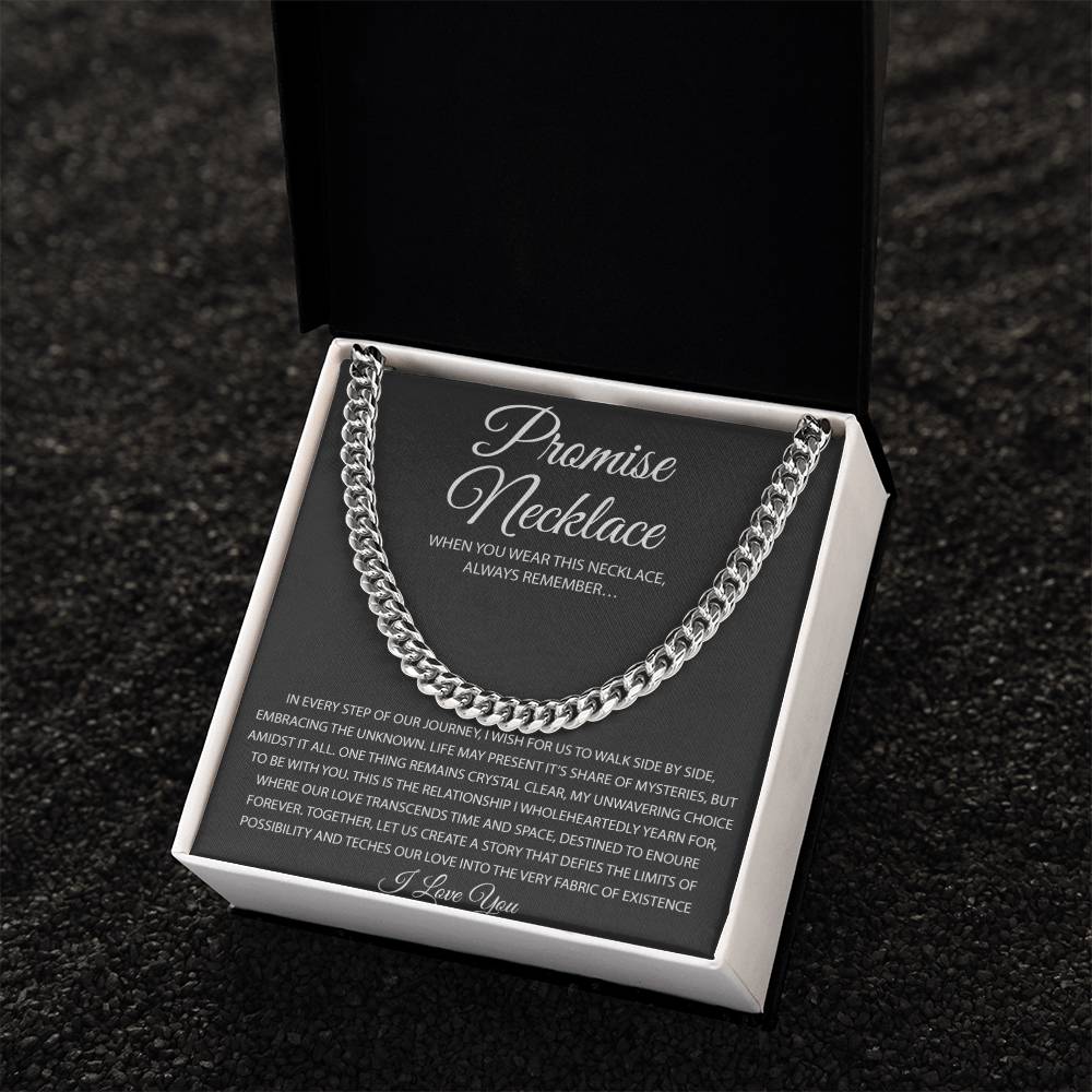 Promise Necklace Gift for Him, To My Man Cuban Chain Necklace, Anniversary Gift for Boyfriend 28_9