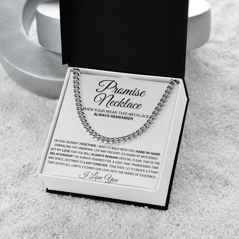 Promise Necklace Gift for Him, To My Man Cuban Chain Necklace, Anniversary Gift, Ideas for Boyfriend 11_11